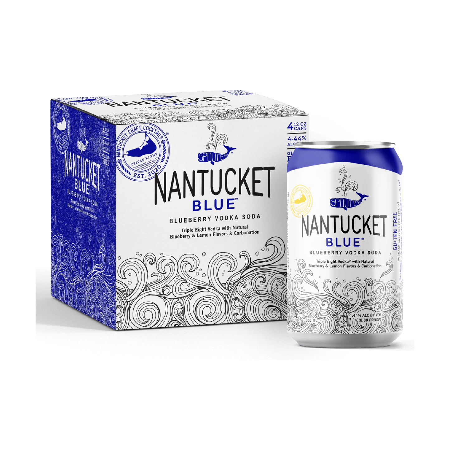 Nantucket Blue - Blueberry Vodka Soda - 8pack Can