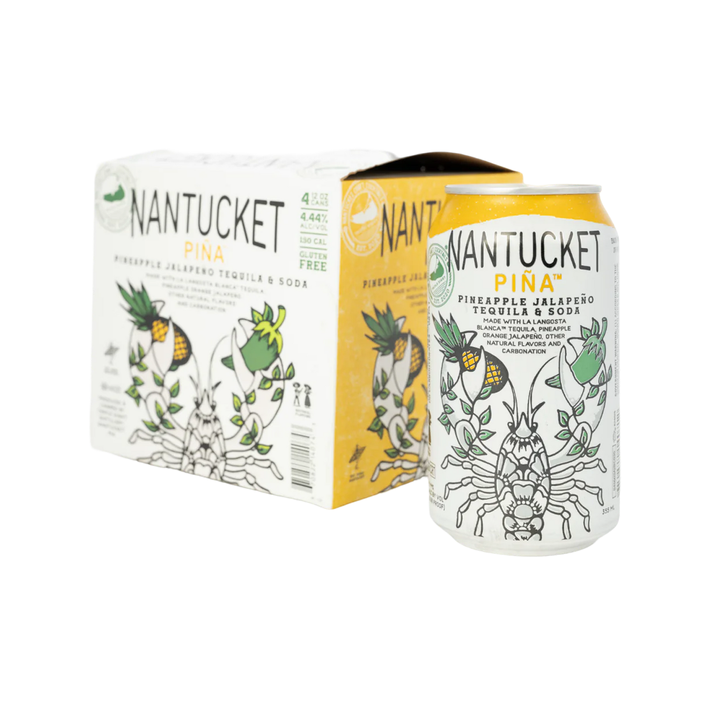 Nantucket Piña - Tequila Pineapple Jalapeño Soda - 8pack Can