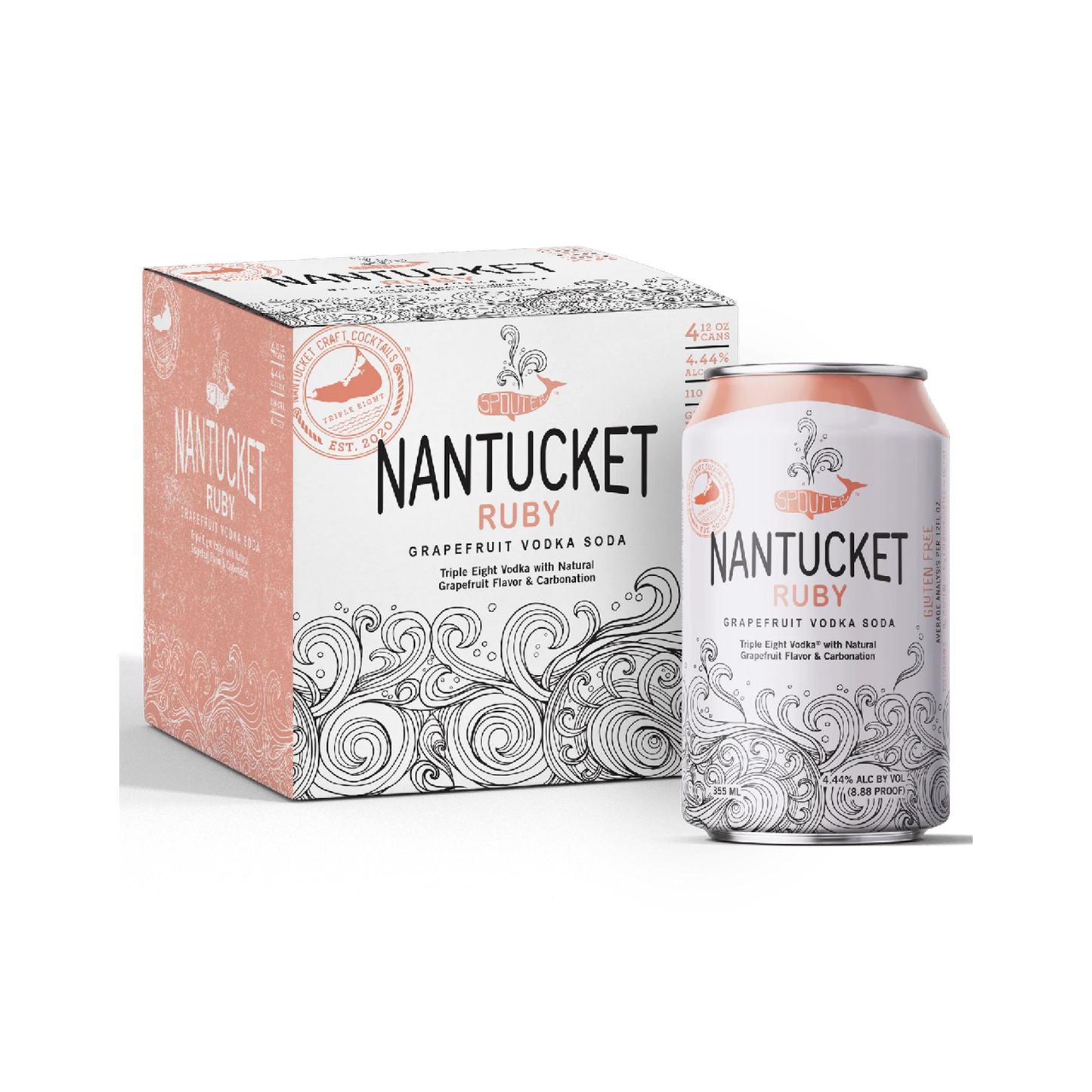 Nantucket Ruby - Grapefruit Vodka Soda - 8pack Can